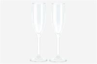 Feria Champagneglas i klar plast 2 stk.